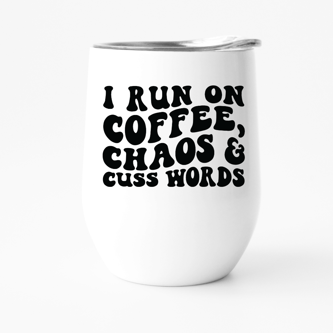 I Run On Coffee and Sarcasm Beer Can Glass Tumbler