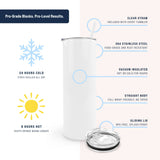 20oz SUBLIMATION SKINNY EDGE TUMBLER