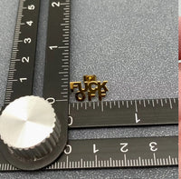 'FUCK OFF' Stainless Steel Ear Studs