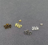 'FUCK OFF' Stainless Steel Ear Studs
