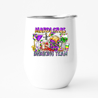 Mardi Gras Drinking team Wine Tumbler