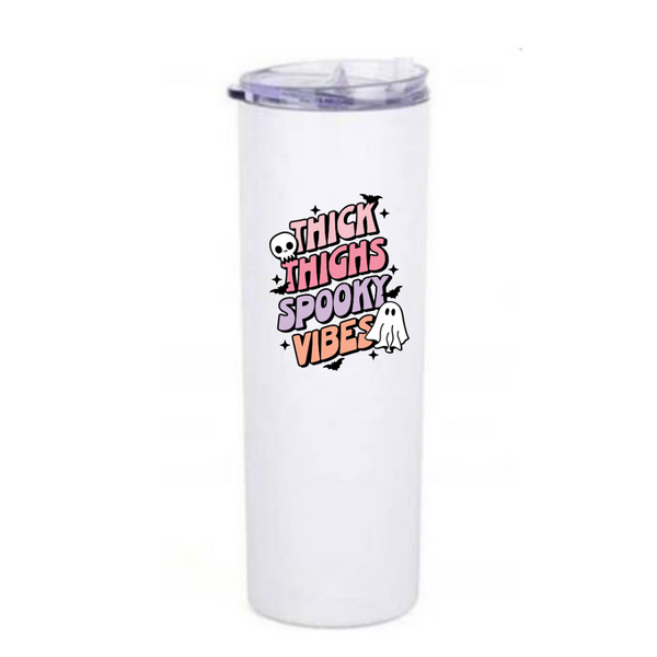 Thick Thighs Spooky Vibes Coffee tumbler