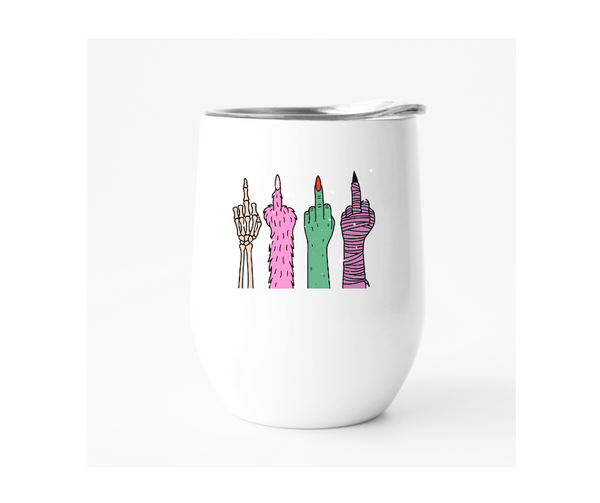 Monster Middle Finger Wine Tumbler
