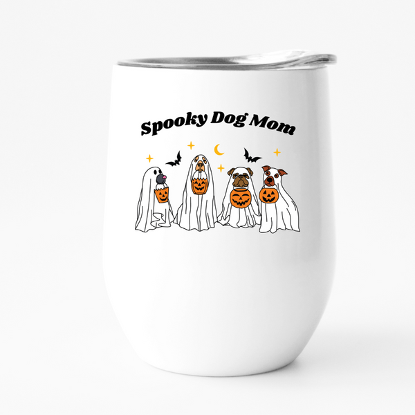 Spooky Dog Mom Wine tumbler