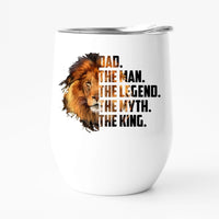 dad the man the myth the legend travel wine tumbler 120z fathers day dad is king fbombsandbooze