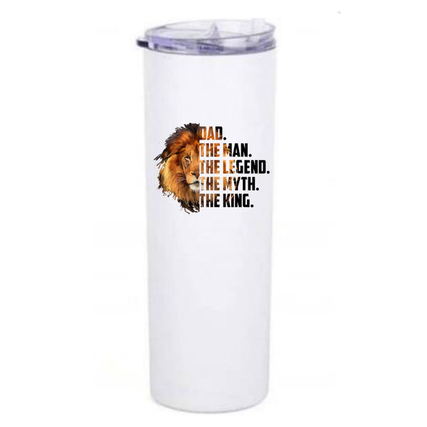 dad the man the myth the legend skinny travel tumbler 200z fathers day dad is king fbombsandbooze